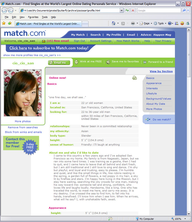 Mission Butterfly profiles